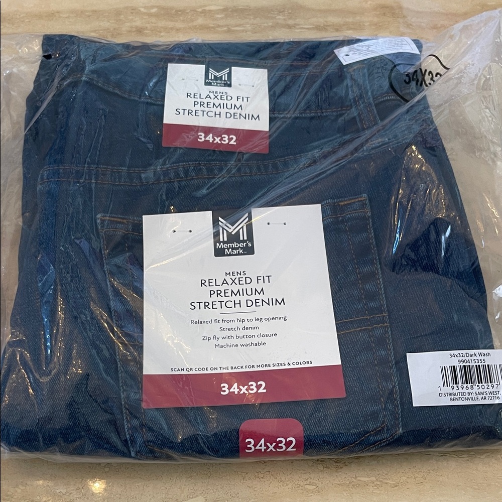 Men's Relaxed Fit Jeans - Dark Blue